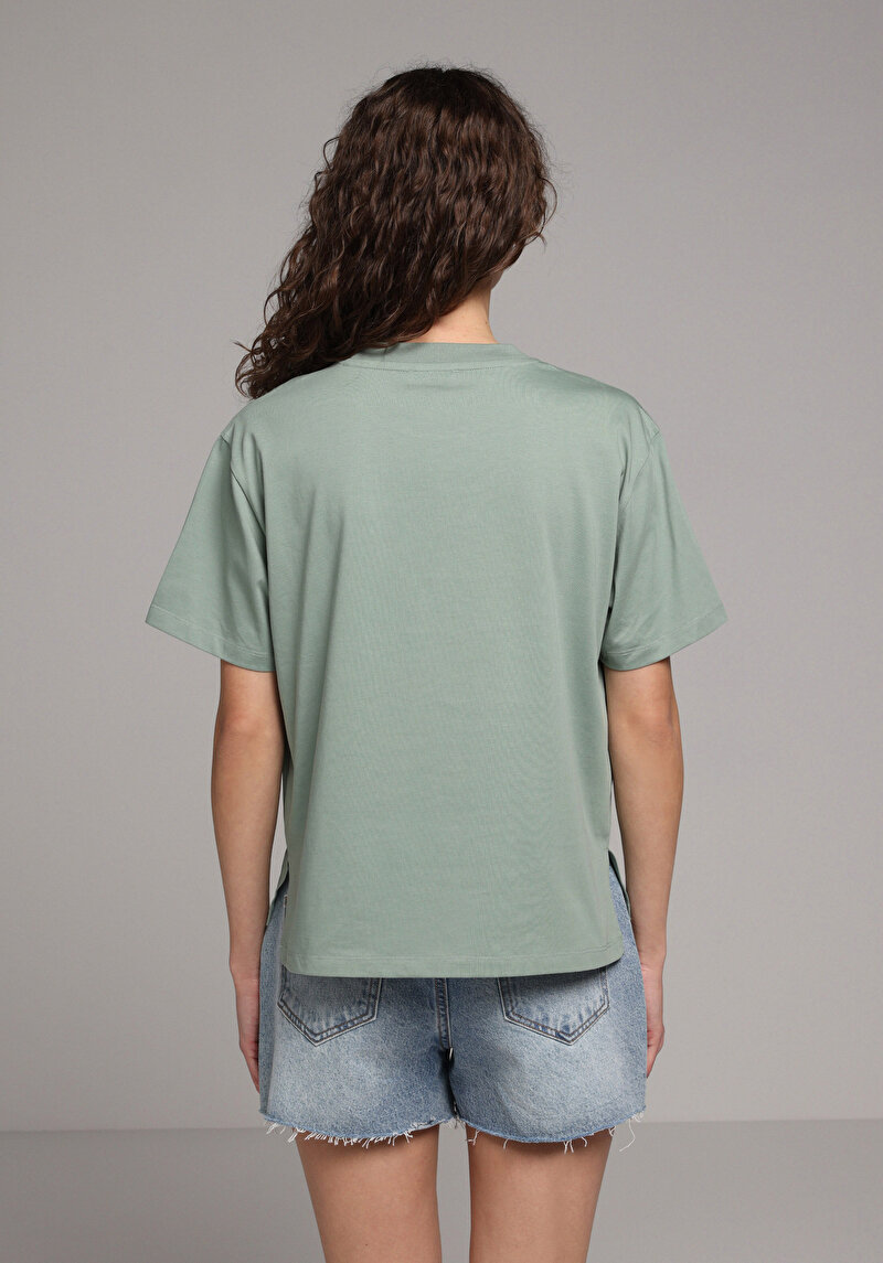 Imagine a Tricou Cu Maneca Scurta De Dama Verde Regular Fit Cl1078625