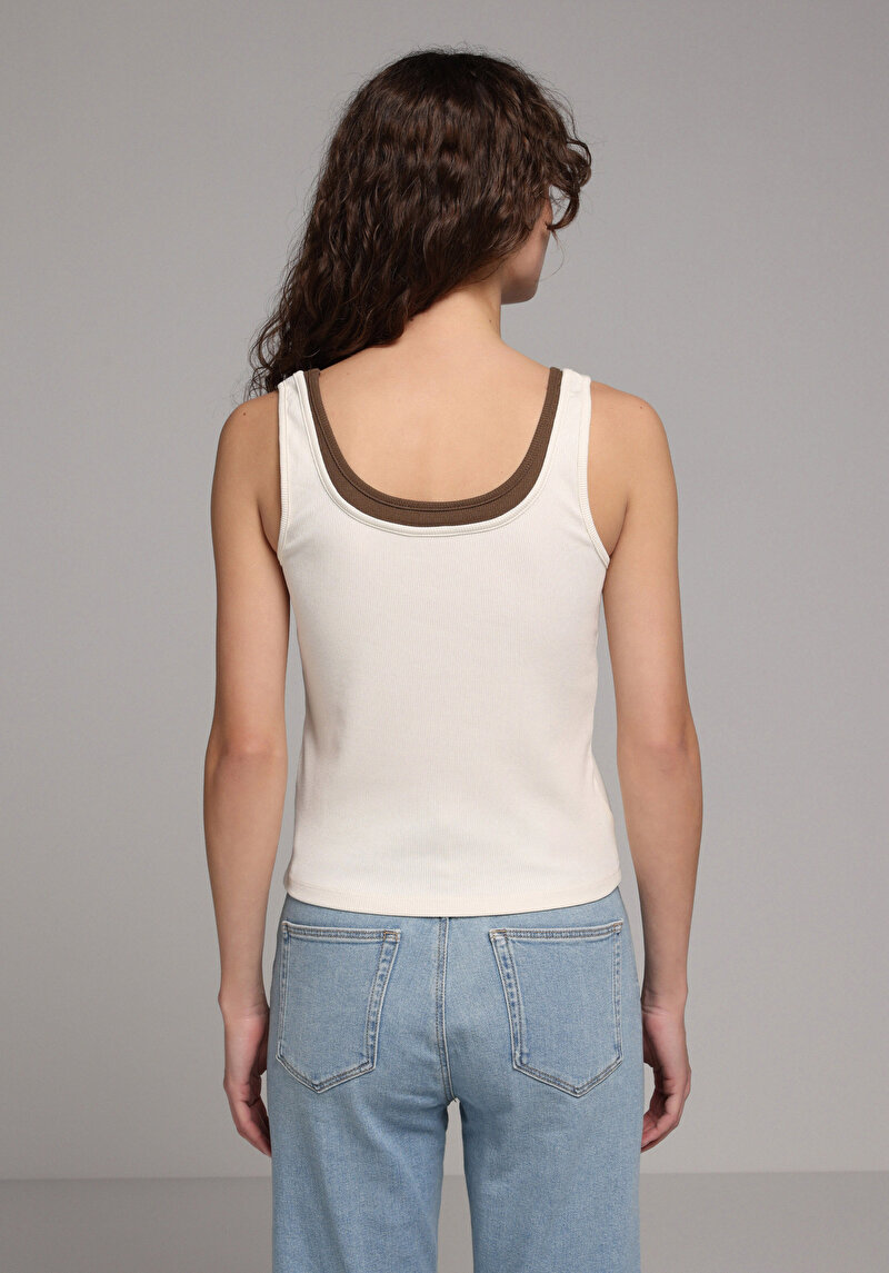 Imagine a Maiou De Dama Ecru Slim Fit Cl1078672