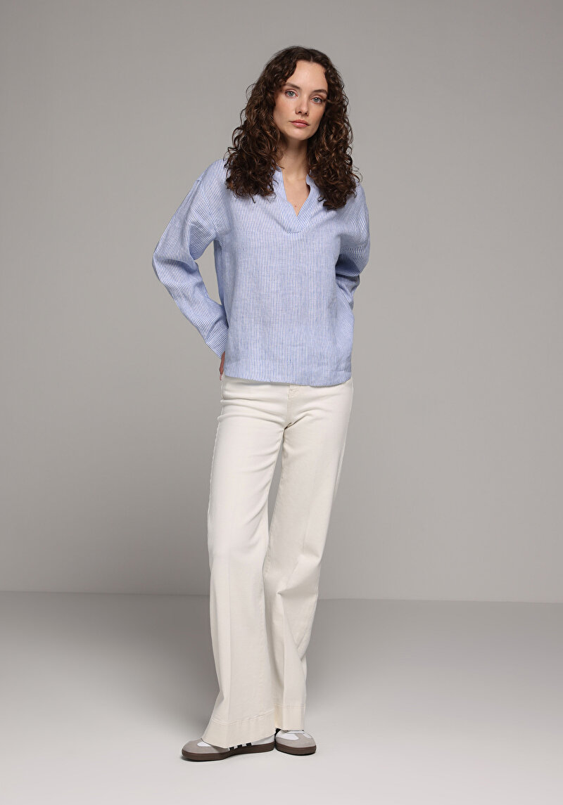 Imagine a Camasa Cu Maneca Lunga De Dama Albastru Fashion Fit Cl1078997