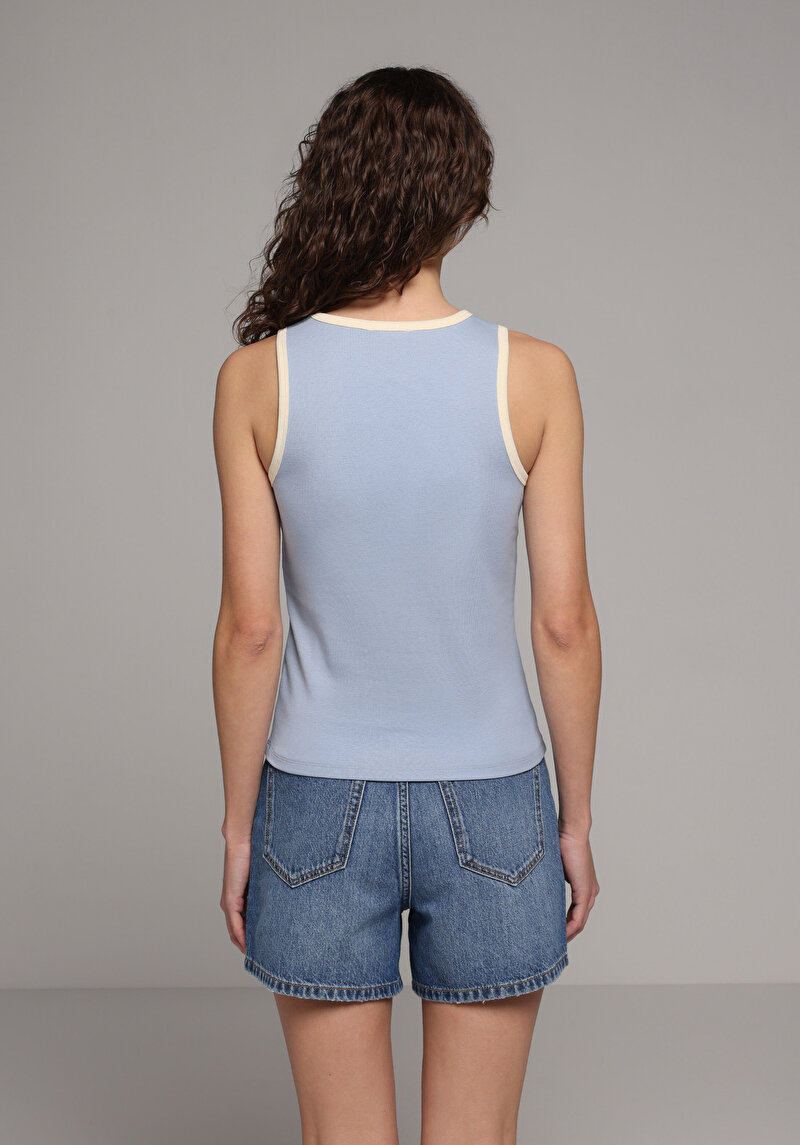 Imagine a Maiou De Dama Albastru Slim Fit  Cl1079073