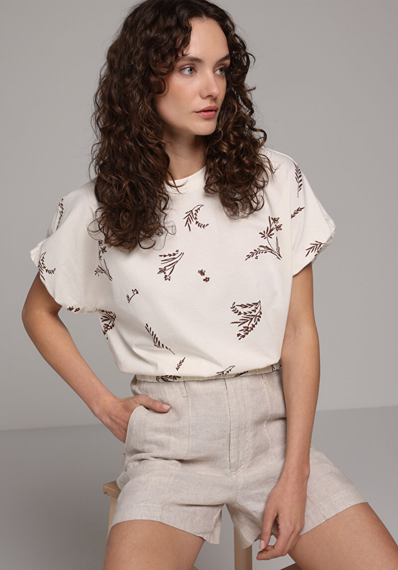 Imagine a Tricou Cu Maneca Scurta De Dama Alb Regular Fit Cl1080065