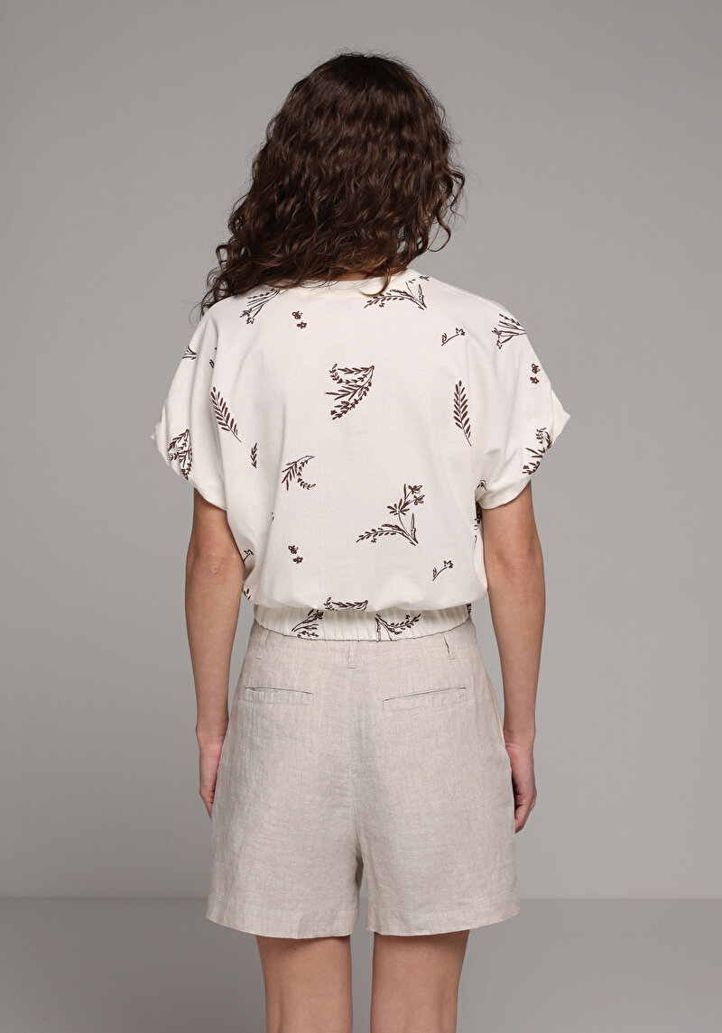 Imagine a Tricou Cu Maneca Scurta De Dama Alb Regular Fit Cl1080065