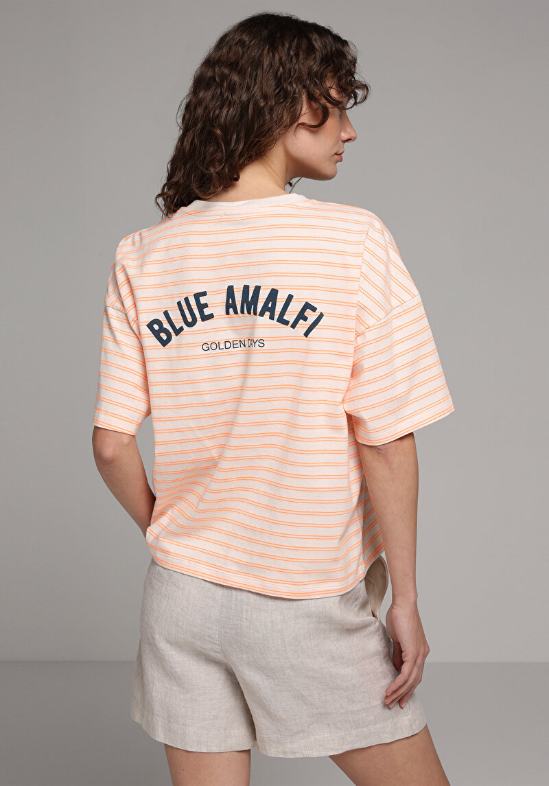 Imagine a Tricou Cu Maneca Scurta De Dama Portocaliu Regular Fit  Cl1080982
