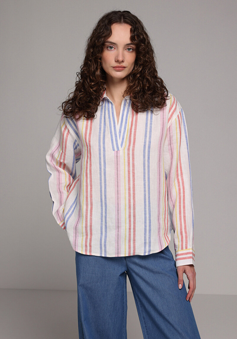 Imagine a Camasa Cu Maneca Lunga De Dama Multicolor Fashion Fit Cl1080979