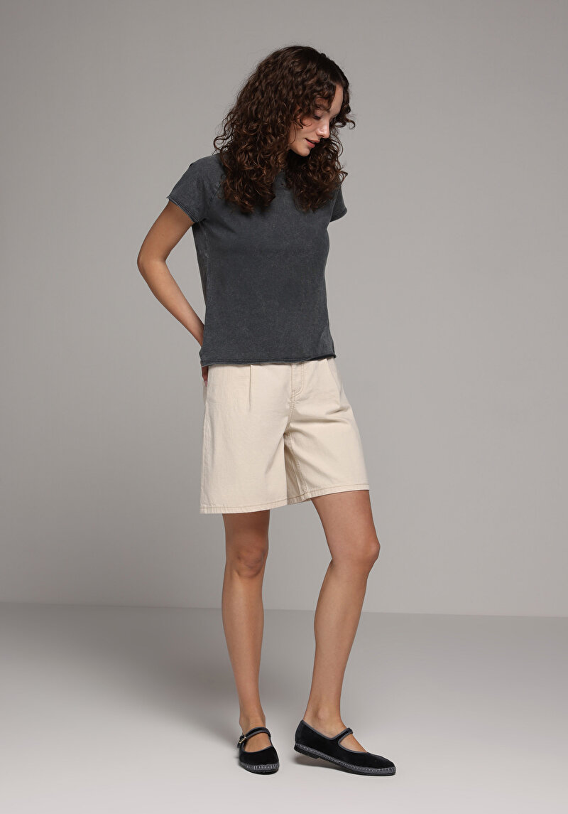 Imagine a Tricou Cu Maneca Scurta De Dama Antracit Regular Fit Cl1081966