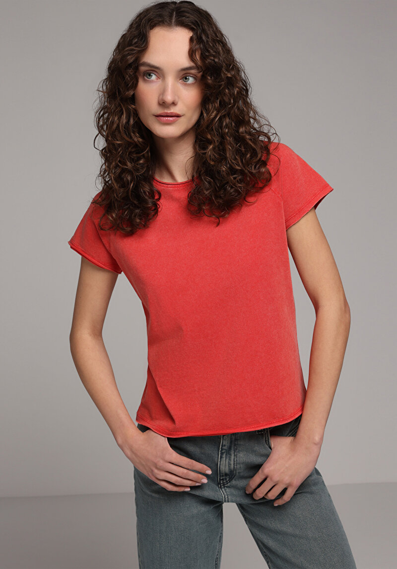Imagine a Tricou Cu Maneca Scurta De Dama Roşu Regular Fit  Cl1081966