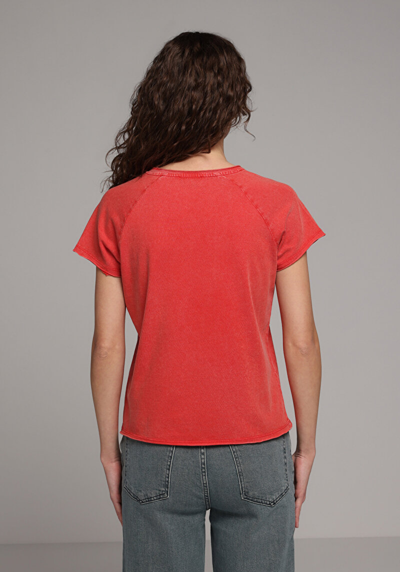 Imagine a Tricou Cu Maneca Scurta De Dama Roşu Regular Fit  Cl1081966
