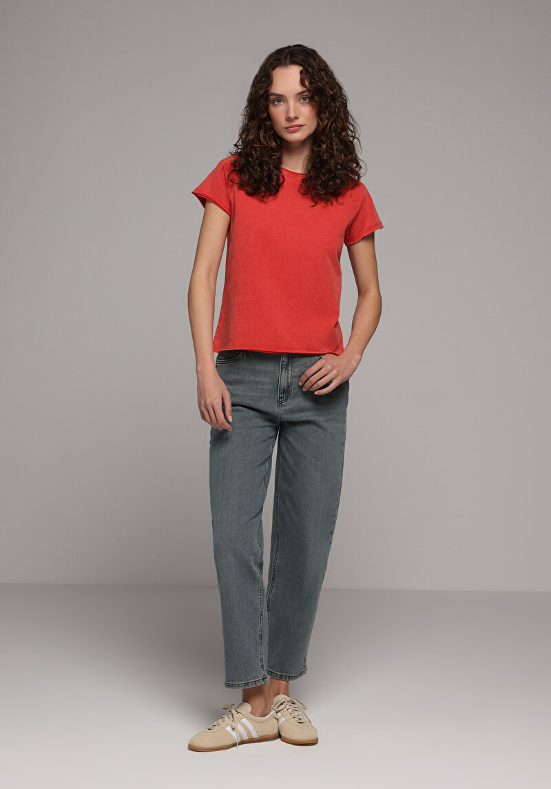 Imagine a Tricou Cu Maneca Scurta De Dama Roşu Regular Fit Cl1081966