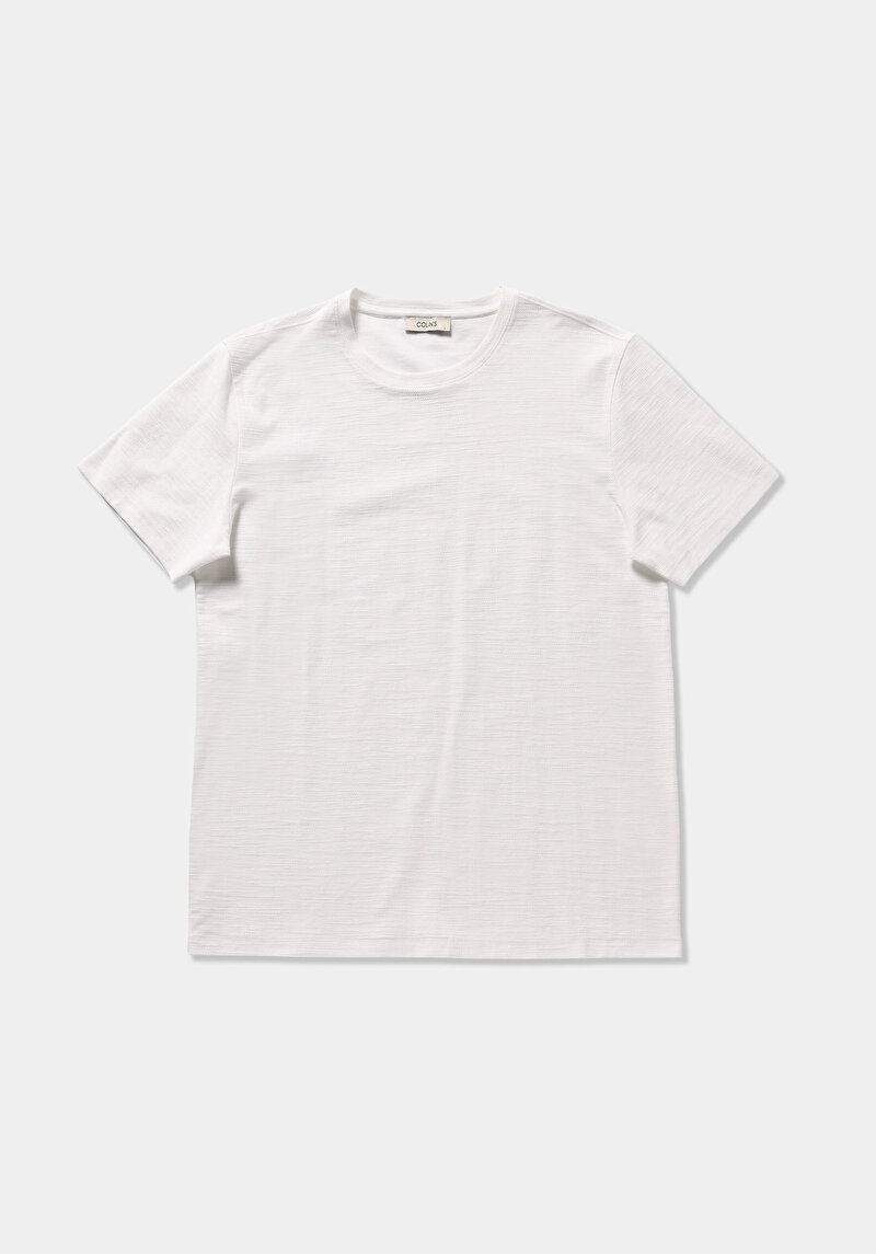 Imagine a Tricou Cu Maneca Scurta De Barbati Alb Regular Fit  Cl1080599