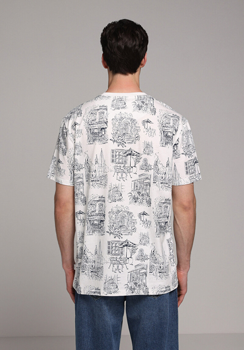 Imagine a Tricou Cu Maneca Scurta De Barbati Alb Regular Fit  Cl1078808