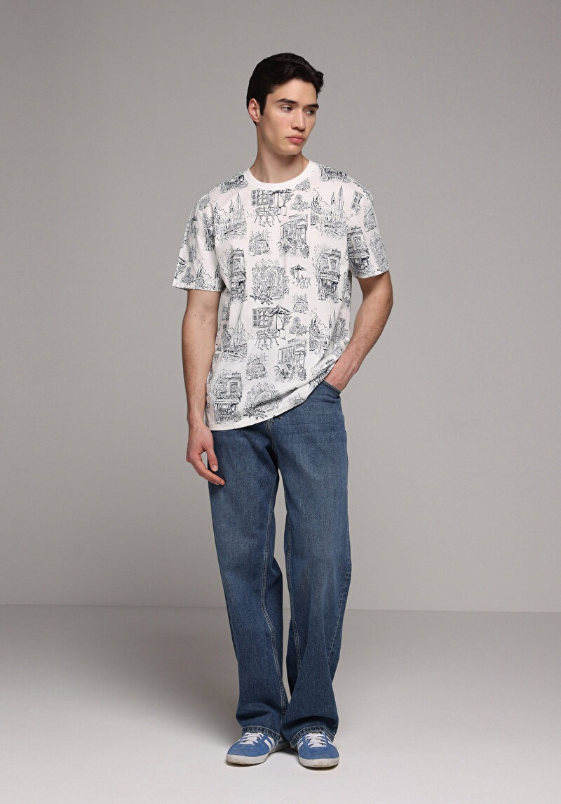 Imagine a Tricou Cu Maneca Scurta De Barbati Alb Regular Fit  Cl1078808
