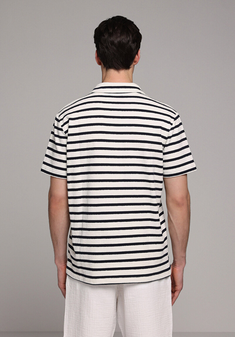 Imagine a Tricou Polo Cu Maneca Scurta De Barbati Albastru Marin Regular Fit  Cl1080251