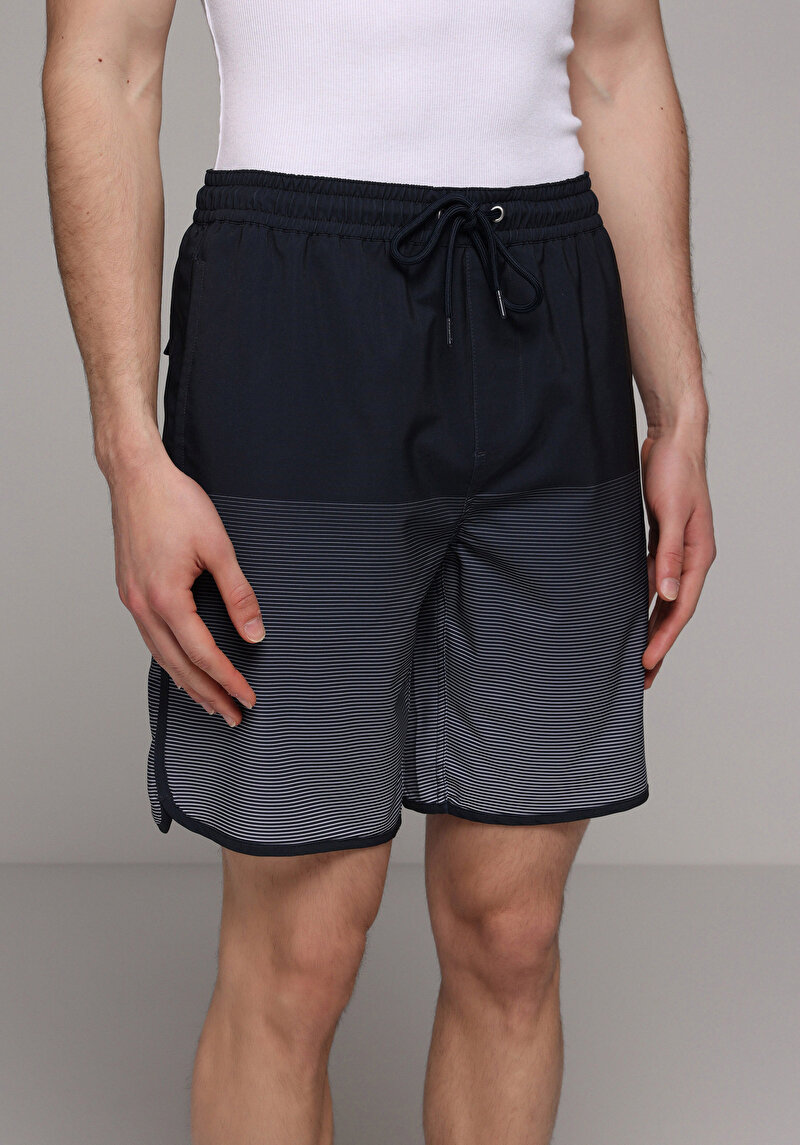 Imagine a Short De Plaja De Barbati Albastru Marin Slim Fit  Cl1081317