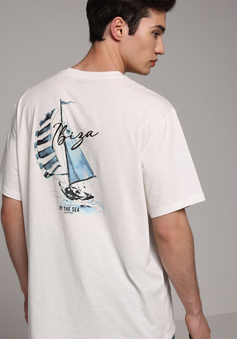 Imagine a Tricou Cu Maneca Scurta De Barbati Alb Comfort Fit Cl1079374