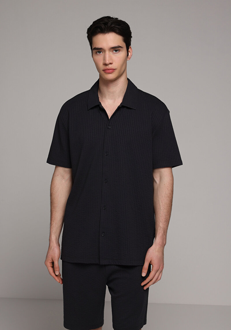 Imagine a Tricou Polo Cu Maneca Scurta De Barbati Albastru Marin Regular Fit  Cl1080252