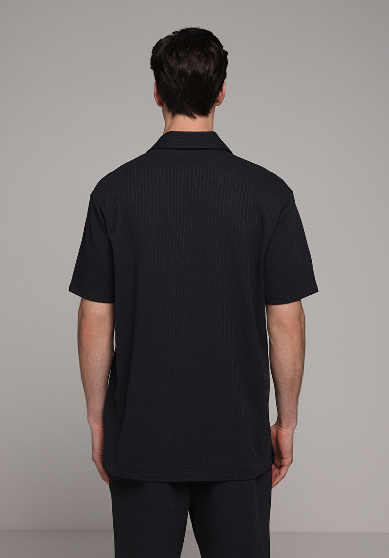 Imagine a Tricou Polo Cu Maneca Scurta De Barbati Albastru Marin Regular Fit  Cl1080252
