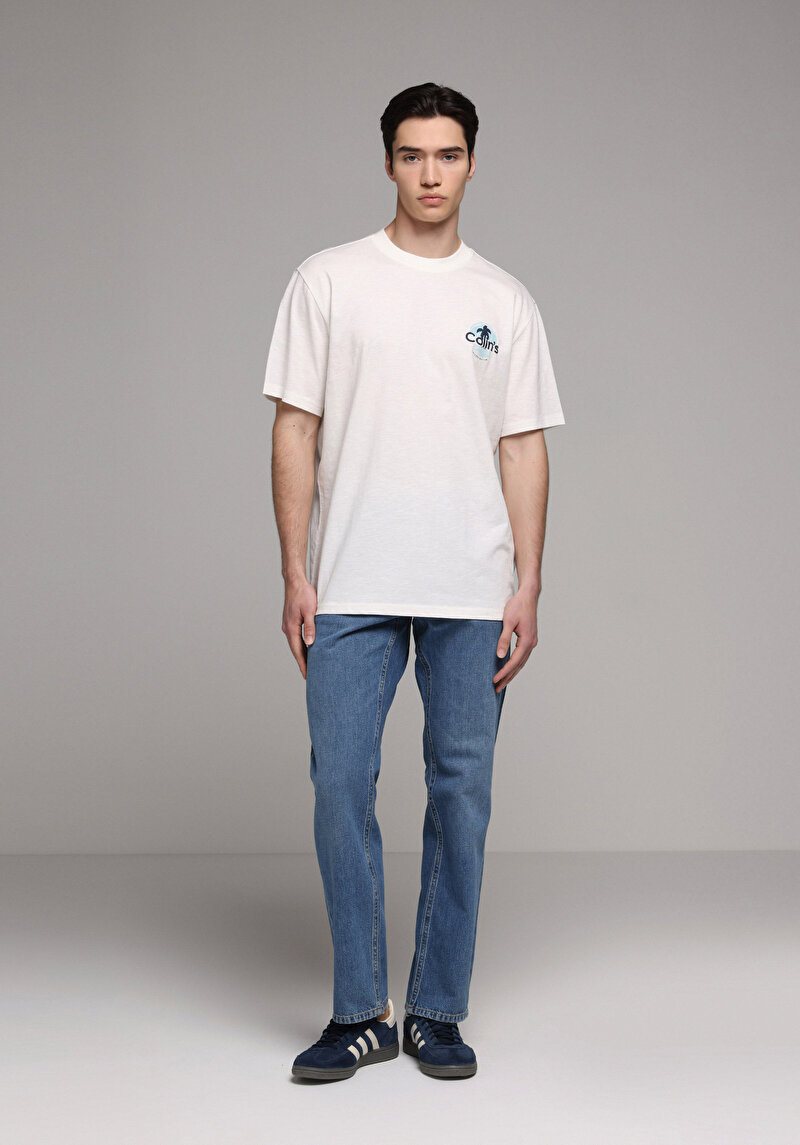 Imagine a Tricou Cu Maneca Scurta De Barbati Alb Comfort Fit Cl1079304