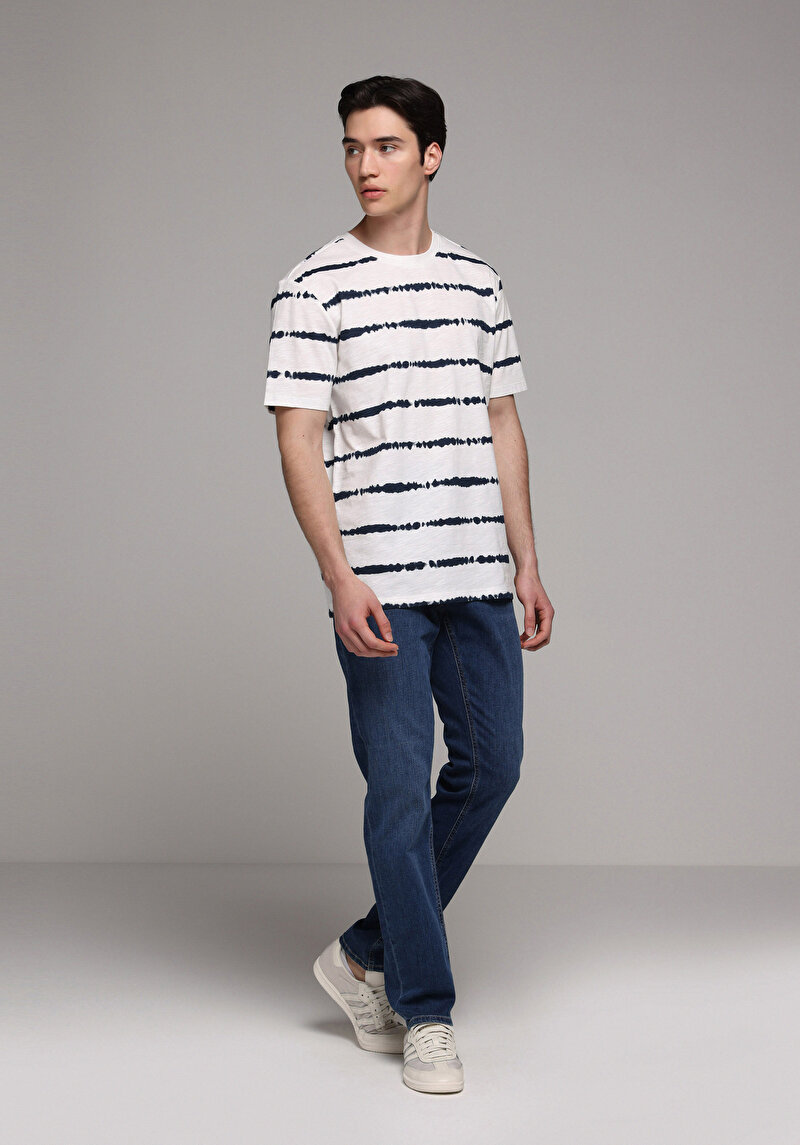 Imagine a Tricou Cu Maneca Scurta De Barbati Albastru Regular Fit  Cl1080514