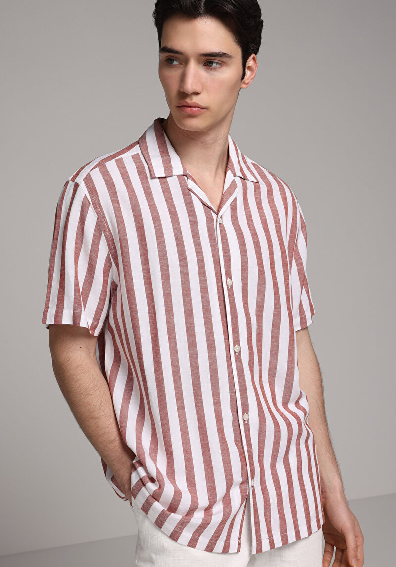 Imagine a Camasa Cu Maneca Scurta De Barbati Somon Relaxed Fit  Cl1078657