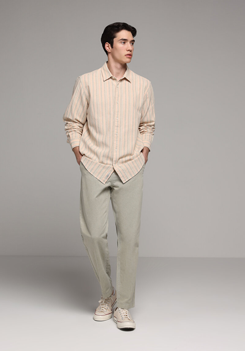 Imagine a Camasa Cu Maneca Lunga De Barbati Somon Relaxed Fit  Cl1079090