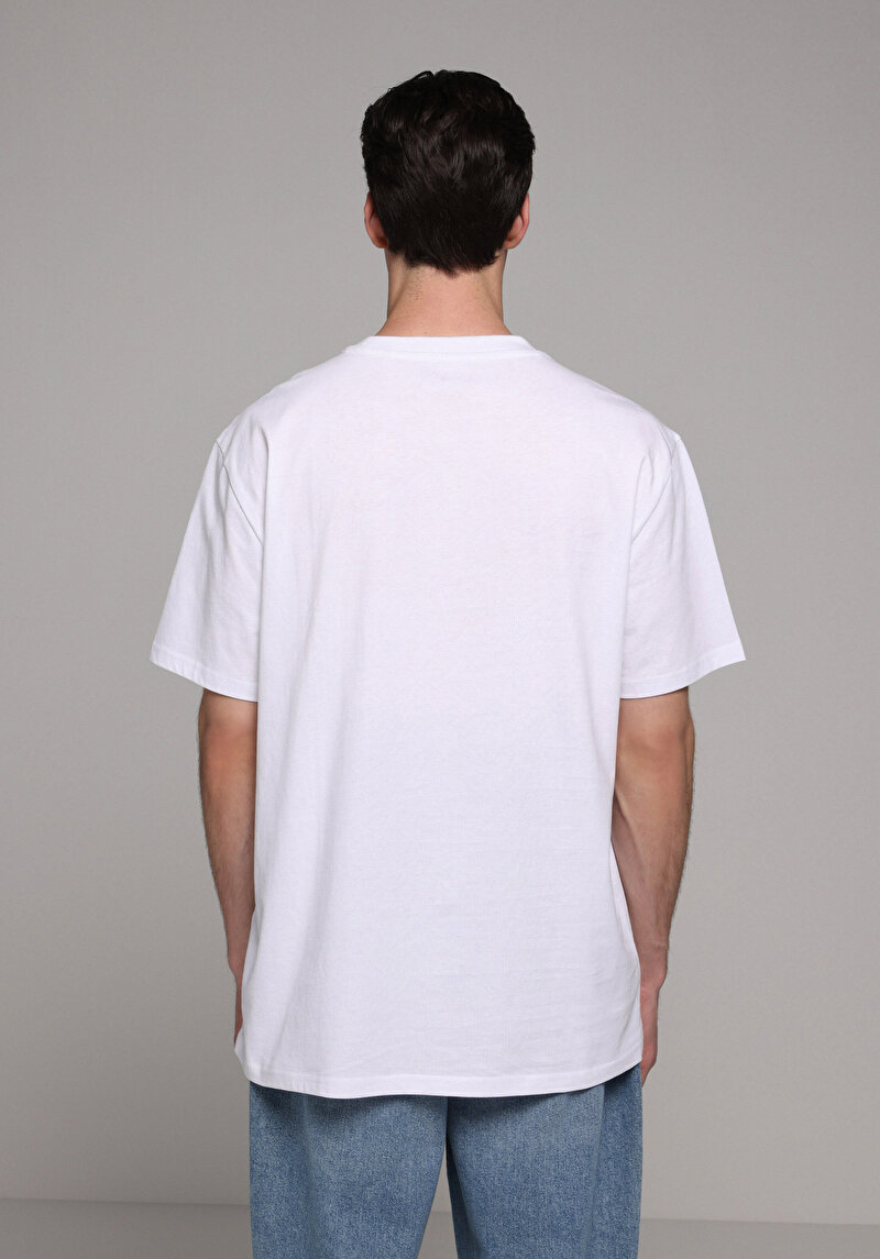 Imagine a Tricou Cu Maneca Scurta De Barbati Alb Comfort Fit Cl1081607