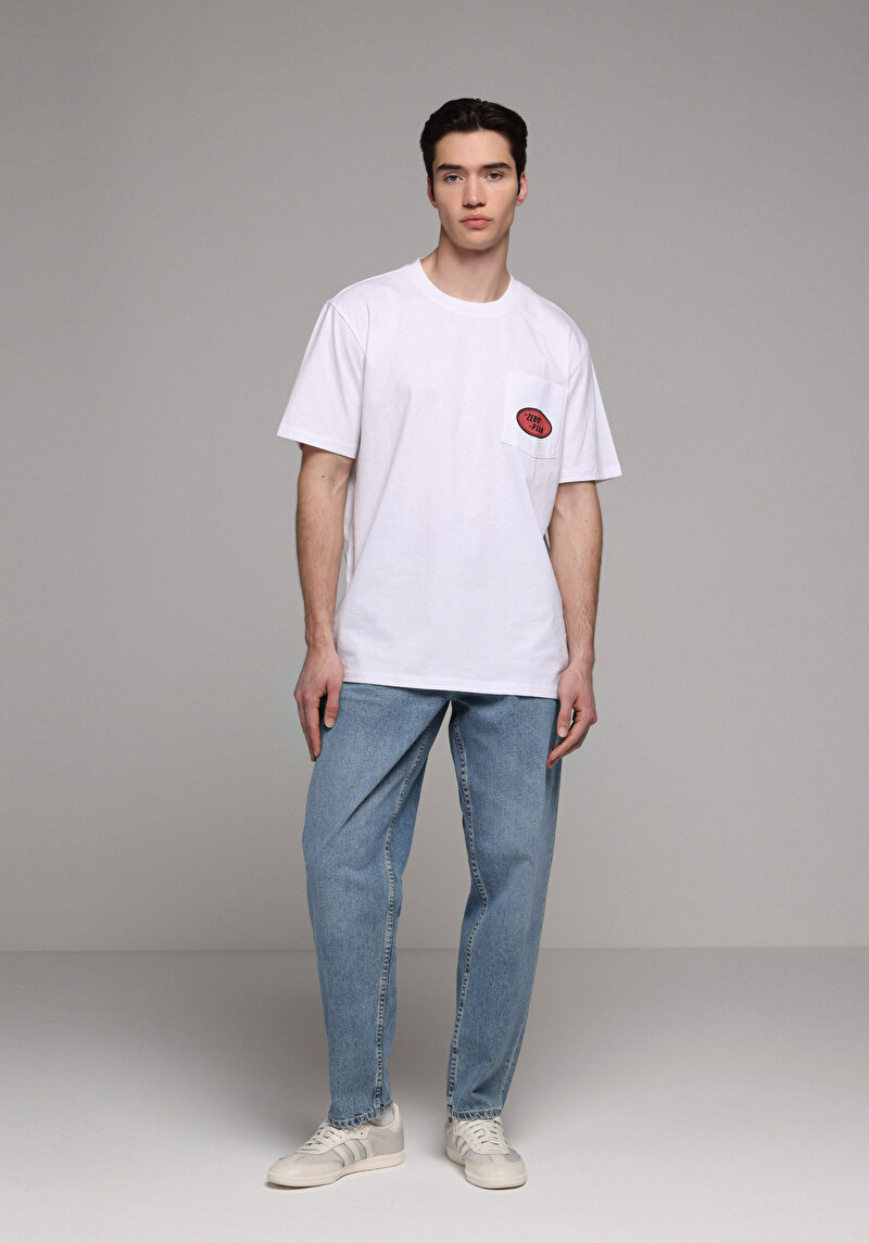 Imagine a Tricou Cu Maneca Scurta De Barbati Alb Comfort Fit  Cl1081607