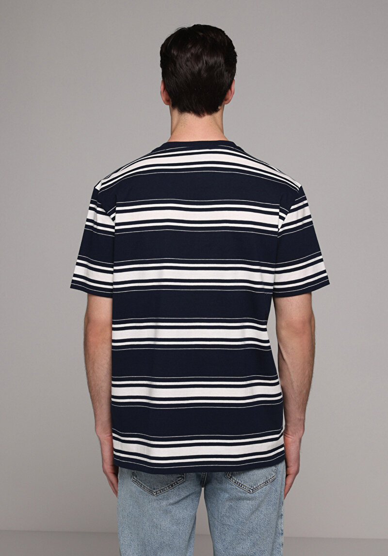 Imagine a Tricou Cu Maneca Scurta De Barbati Albastru Marin Regular Fit  Cl1081611