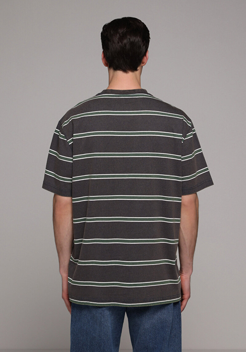 Imagine a Tricou Cu Maneca Scurta De Barbati Antracit Comfort Fit Cl1081615