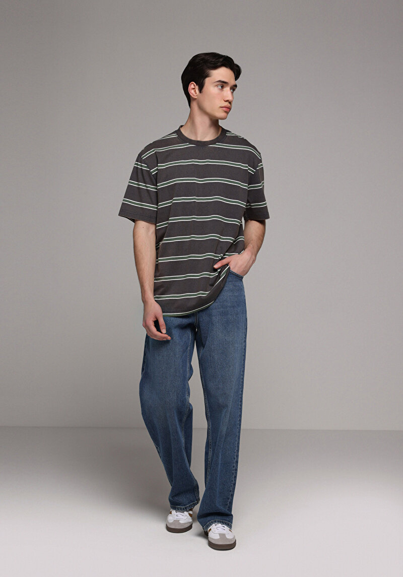 Imagine a Tricou Cu Maneca Scurta De Barbati Antracit Comfort Fit  Cl1081615