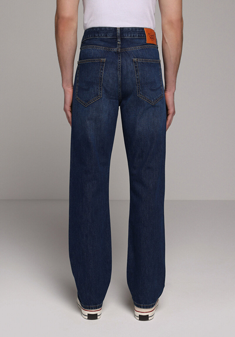 Imagine a Pantaloni De Barbati Albastru Inchis Regular Fit 045 David Cl1081771