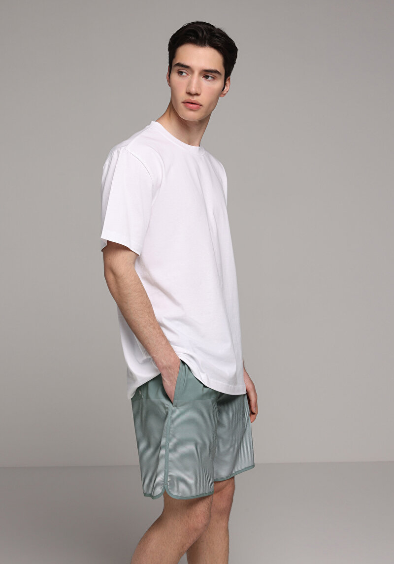 Imagine a Short De Plaja De Barbati Verde Slim Fit Cl1081317