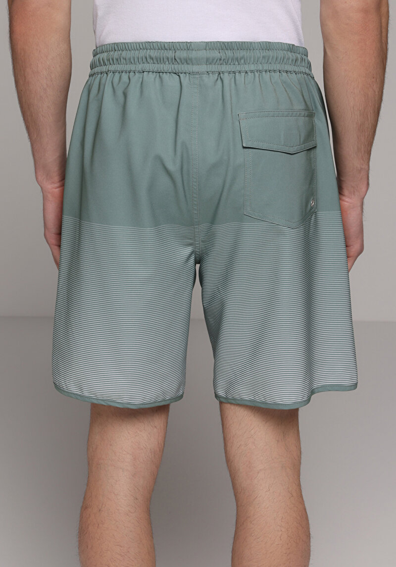 Imagine a Short De Plaja De Barbati Verde Slim Fit Cl1081317