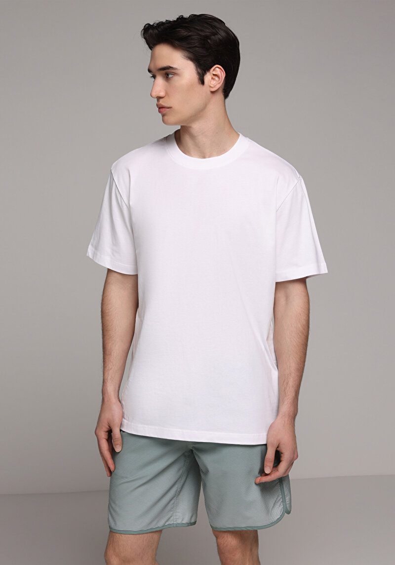 Imagine a Tricou Cu Maneca Scurta De Barbati Alb Comfort Fit