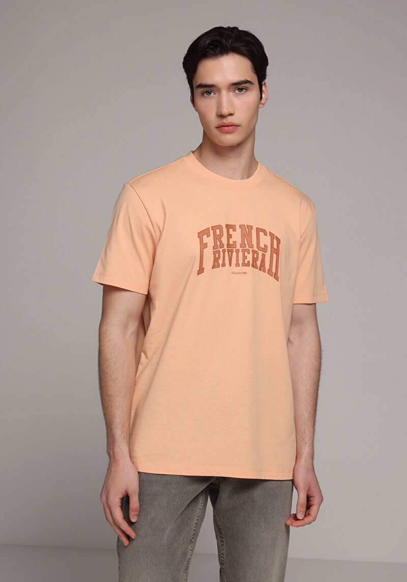 Imagine a Tricou Cu Maneca Scurta De Barbati Somon Regular Fit Cl1079356