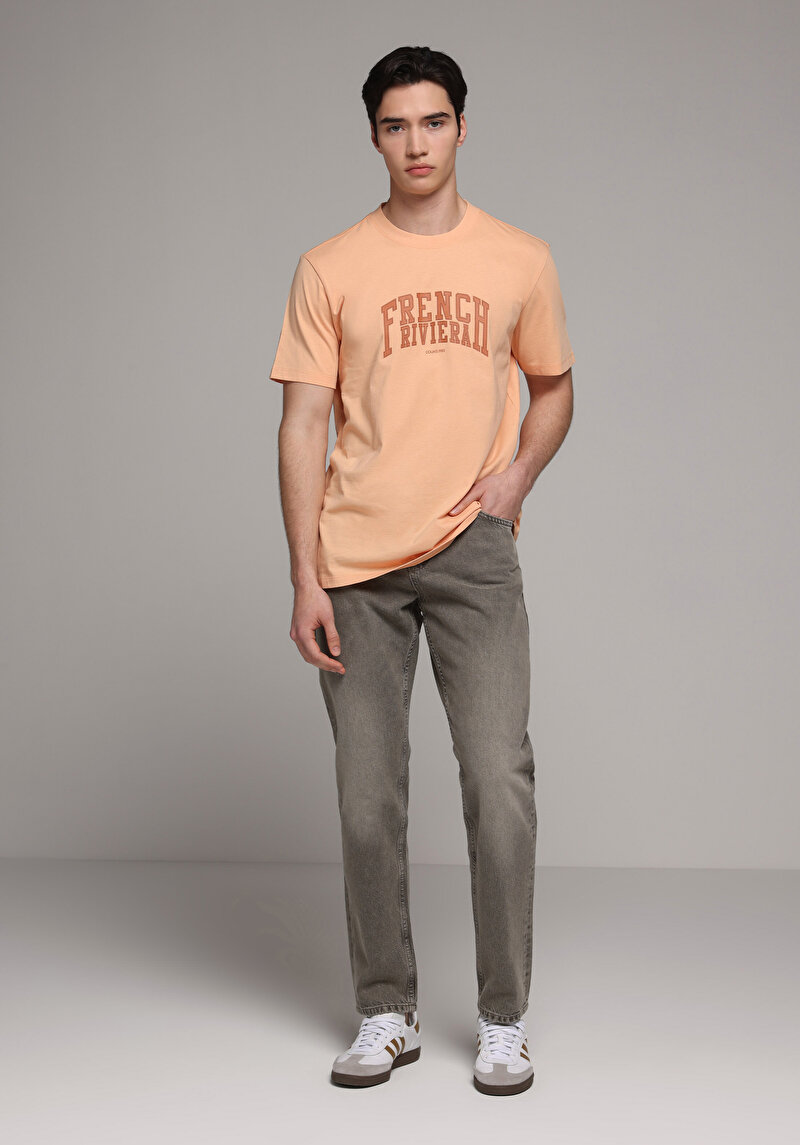 Imagine a Tricou Cu Maneca Scurta De Barbati Somon Regular Fit Cl1079356