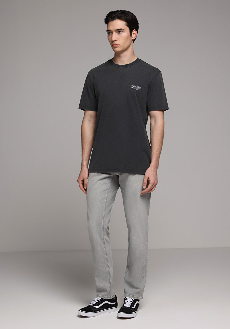 Imagine a Tricou Cu Maneca Scurta De Barbati Antracit Regular Fit Cl1080506