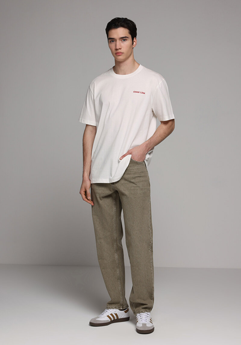 Imagine a Tricou Cu Maneca Scurta De Barbati Alb Comfort Fit  Cl1081609