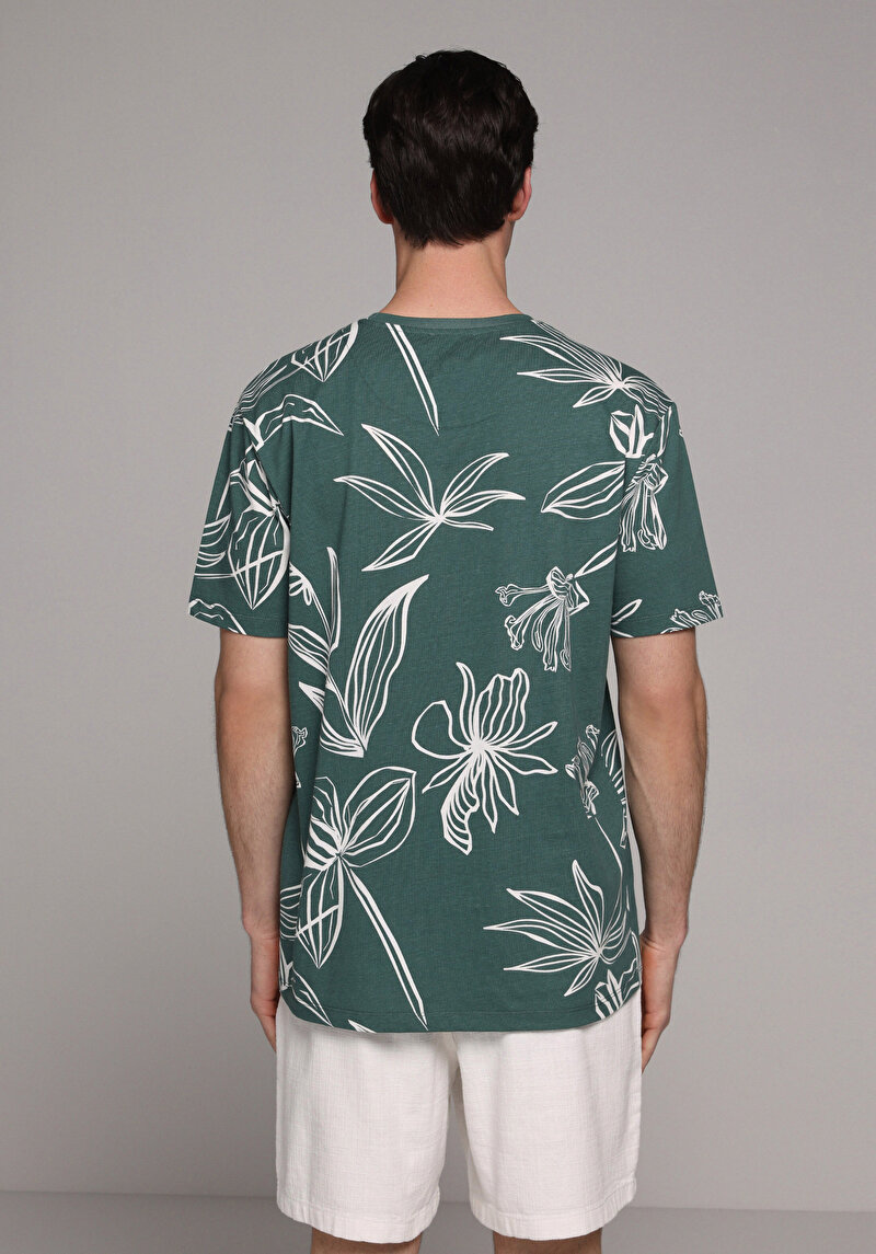 Imagine a Tricou Cu Maneca Scurta De Barbati Verde Regular Fit Cl1080605