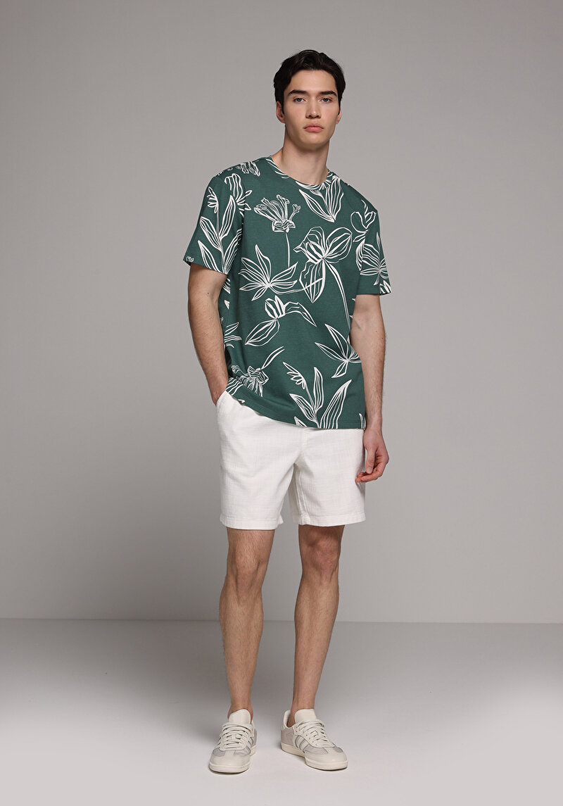 Imagine a Tricou Cu Maneca Scurta De Barbati Verde Regular Fit Cl1080605