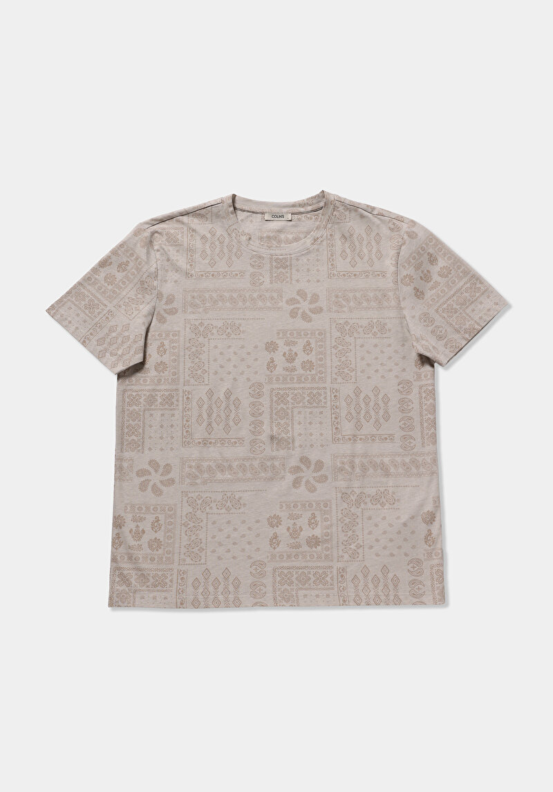 Imagine a Tricou Cu Maneca Scurta De Barbati Alb Regular Fit  Cl1080057