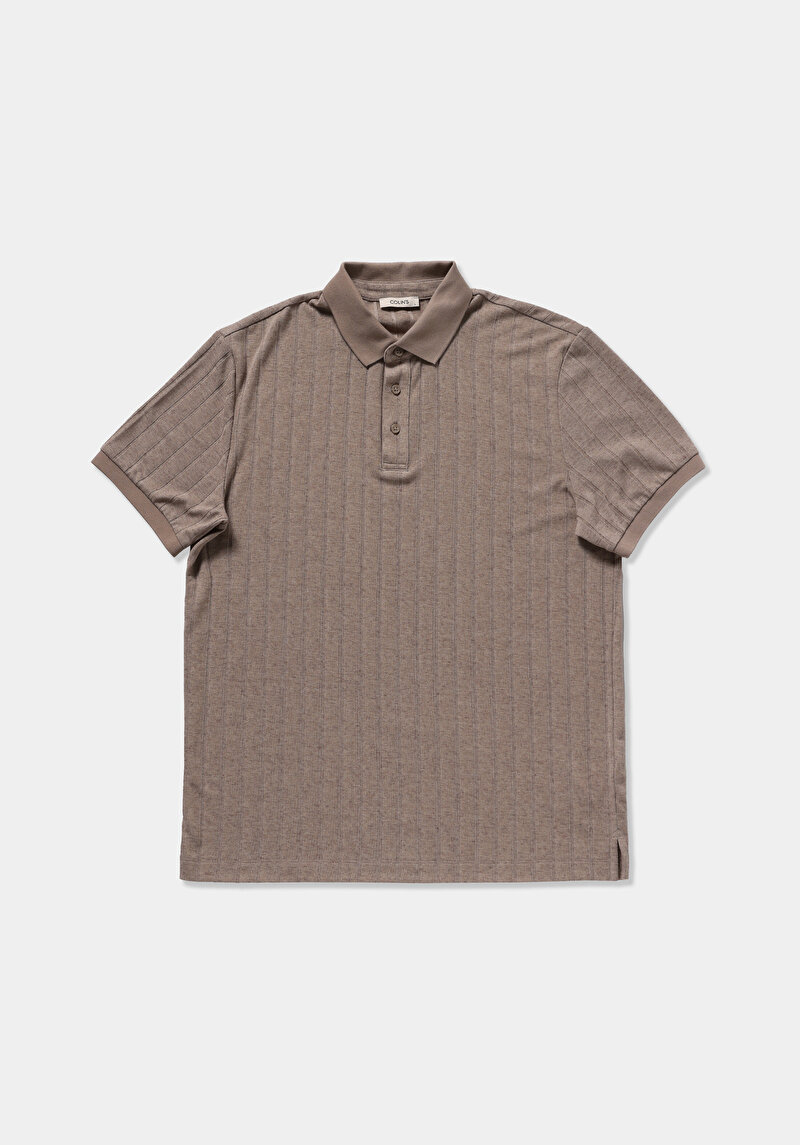 Imagine a Tricou Polo Cu Maneca Scurta De Barbati Maro Regular Fit  Cl1080246