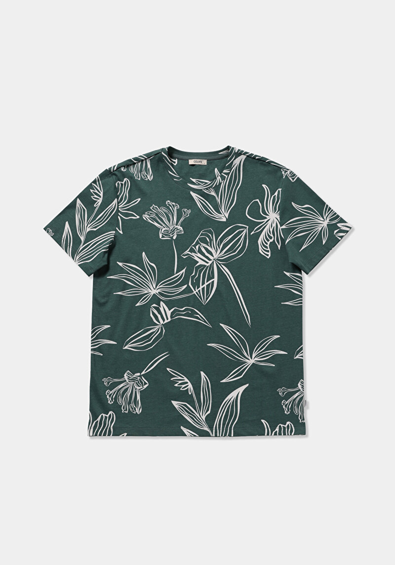 Imagine a Tricou Cu Maneca Scurta De Barbati Verde Regular Fit  Cl1080605