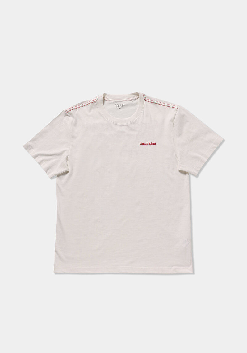 Imagine a Tricou Cu Maneca Scurta De Barbati Alb Comfort Fit  Cl1081609