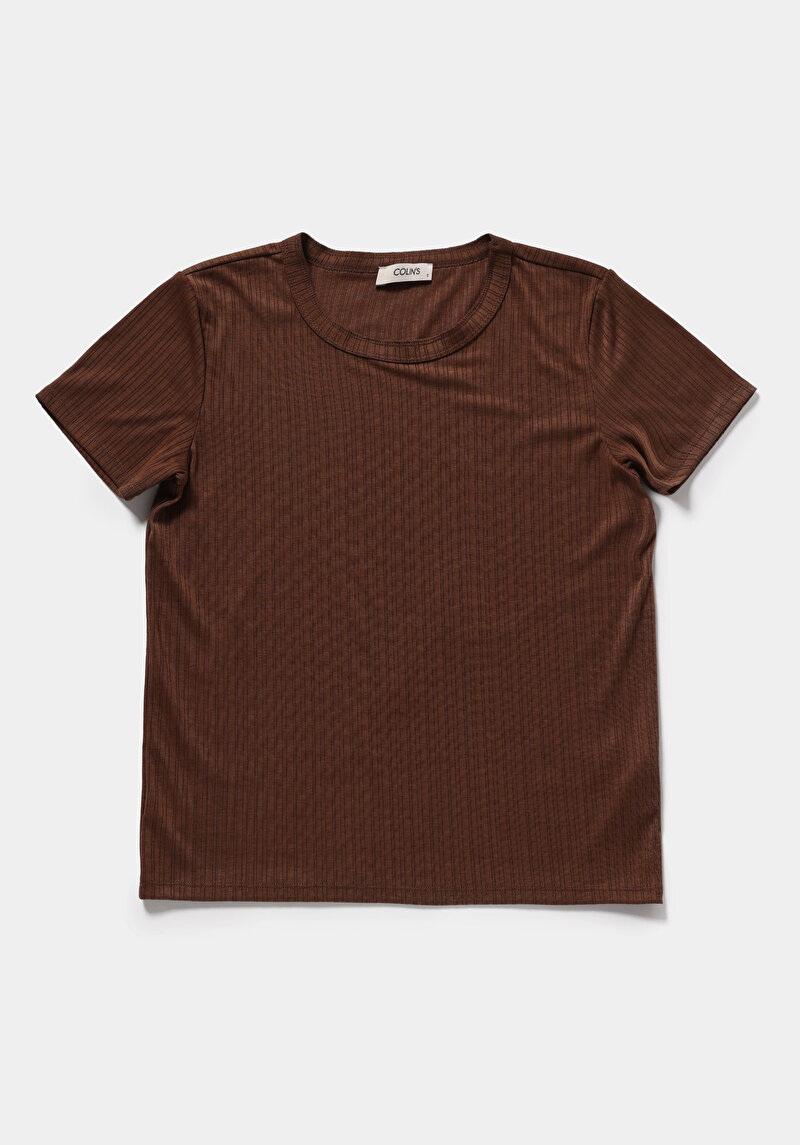 Imagine a Tricou Cu Maneca Scurta De Dama Maro Regular Fit  Cl1080442