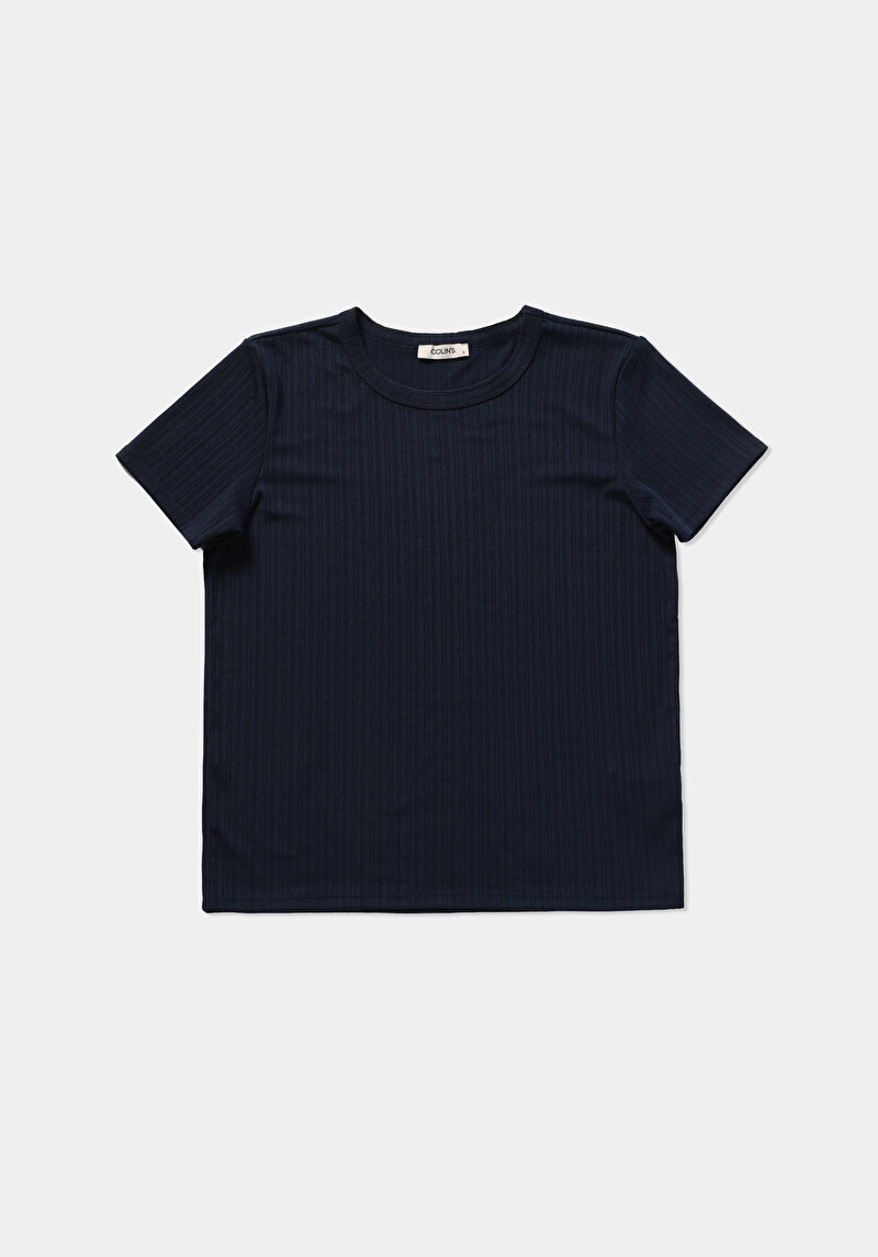 Imagine a Tricou Cu Maneca Scurta De Dama Albastru Marin Regular Fit  Cl1080442