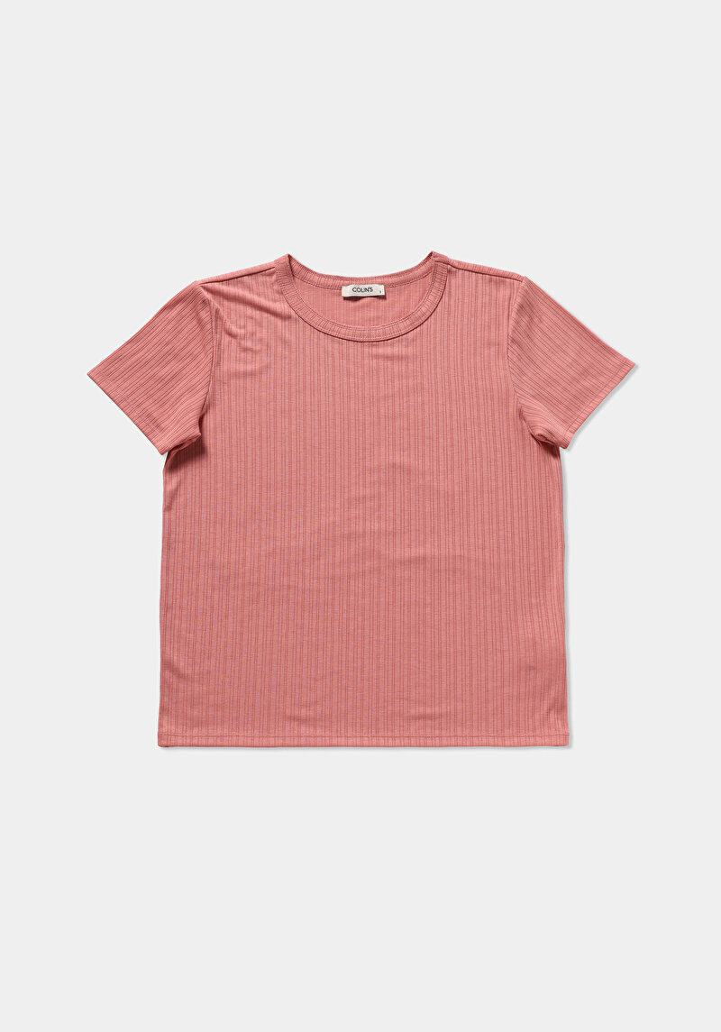 Imagine a Tricou Cu Maneca Scurta De Dama Roz Regular Fit  Cl1080442
