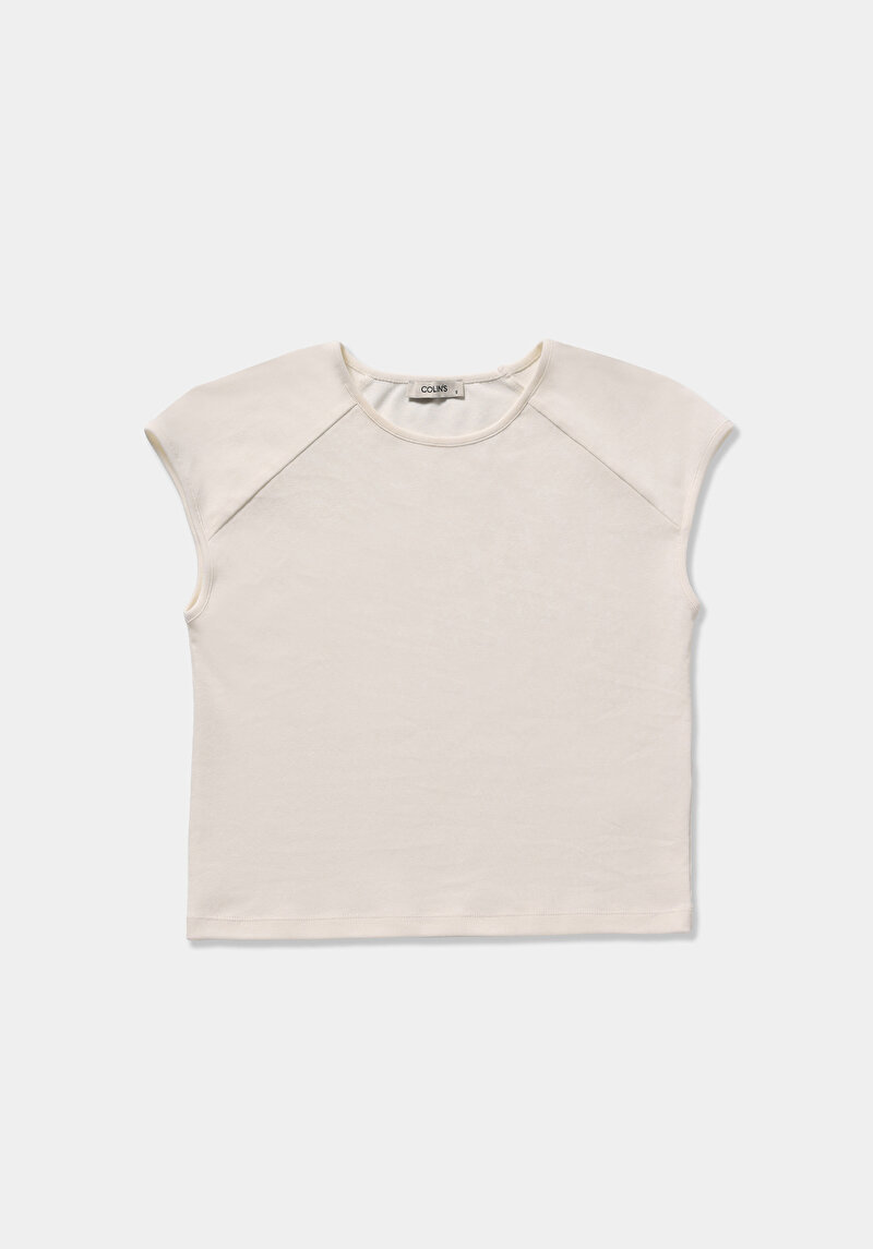 Imagine a Tricou Cu Maneca Scurta De Dama Alb Regular Fit  Cl1082267