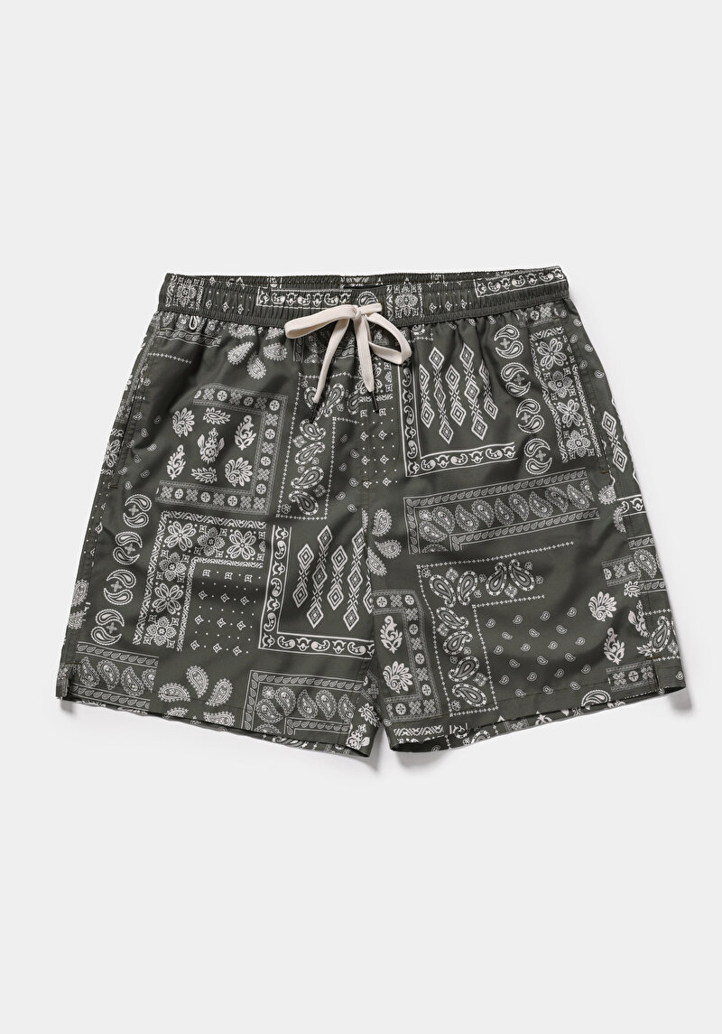 Imagine a Short De Plaja De Barbati Kaki Regular Fit  Cl1078572