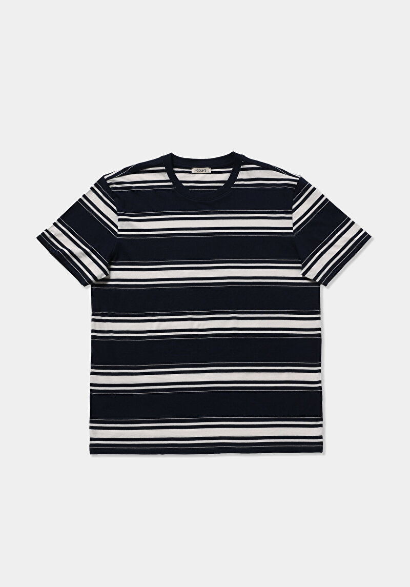 Imagine a Tricou Cu Maneca Scurta De Barbati Albastru Marin Regular Fit  Cl1081611