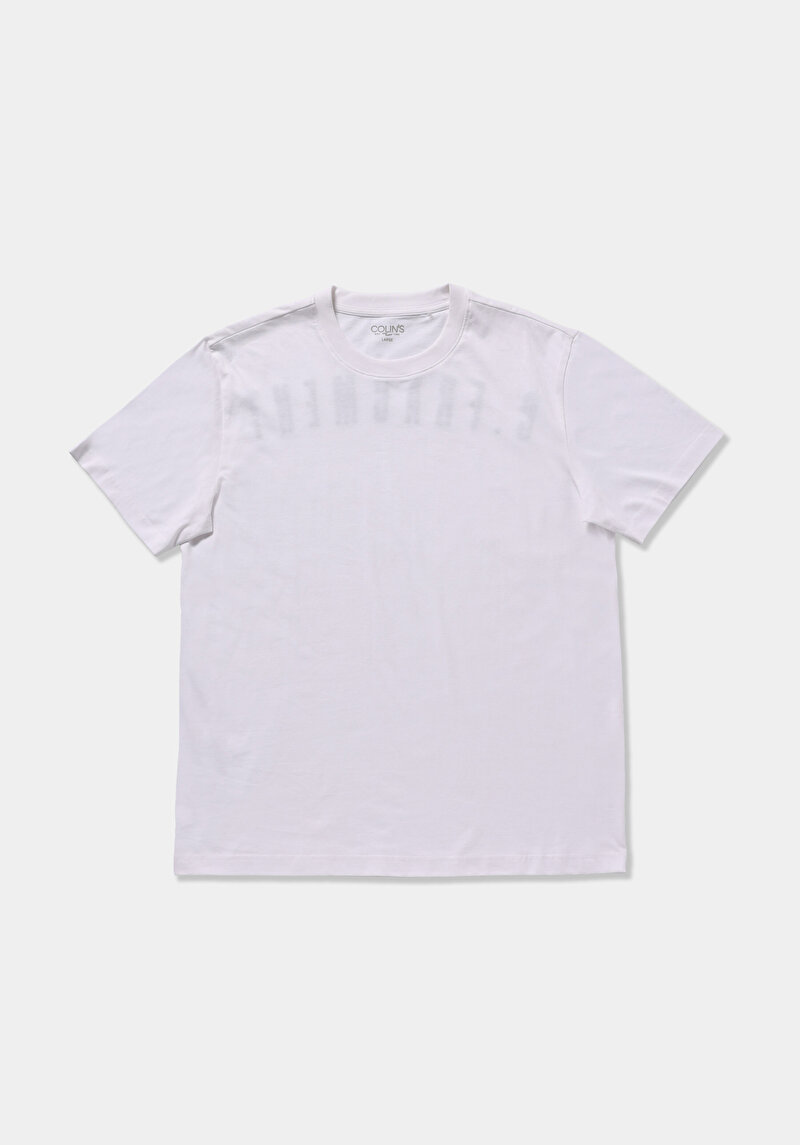Imagine a Tricou Cu Maneca Scurta De Barbati Alb Comfort Fit